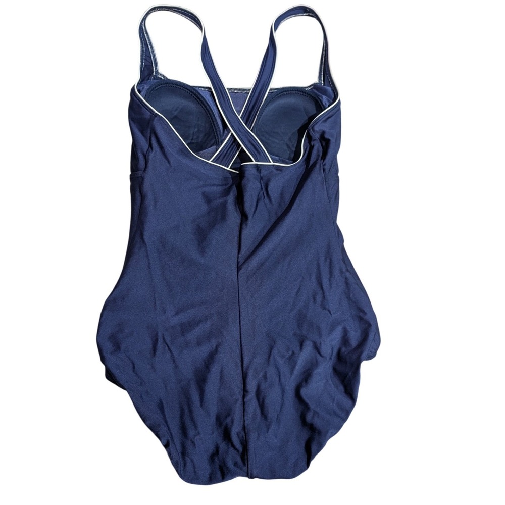 NWOT Speedo Navy Blue Athletic One Piece Swimsuit‎ Women's Size 14 - Picture 4 of 5
